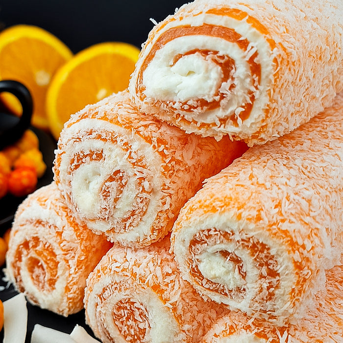 Apelsīnu lukums ar vaniļas pastilu un kokosa skaidiņam