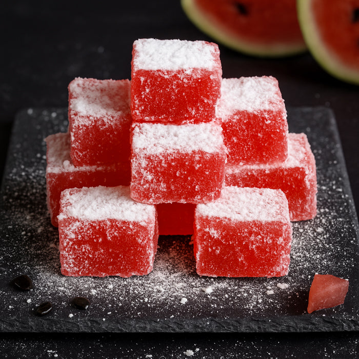 Arbūza lukums kubiņos