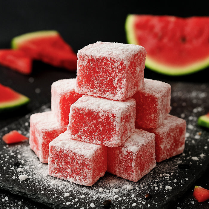 Arbūza lukums kubiņos