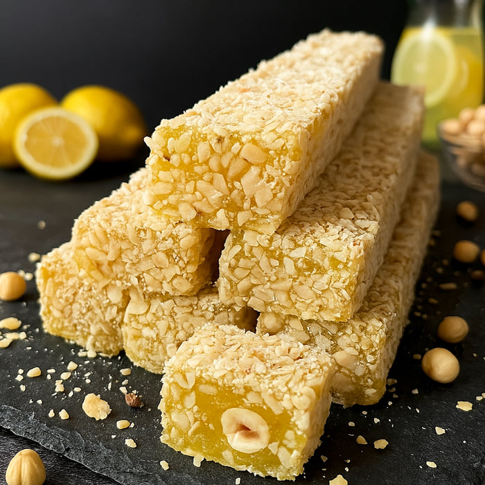 Citronu lukums ar lazdu riekstiem un mandelēm