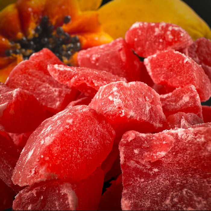 Жавета папайя - kubiņi ar cukuru