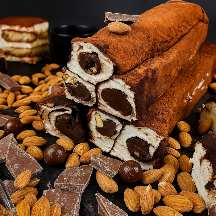 Tiramisu lukums ar kakao un lazdu riekstiem