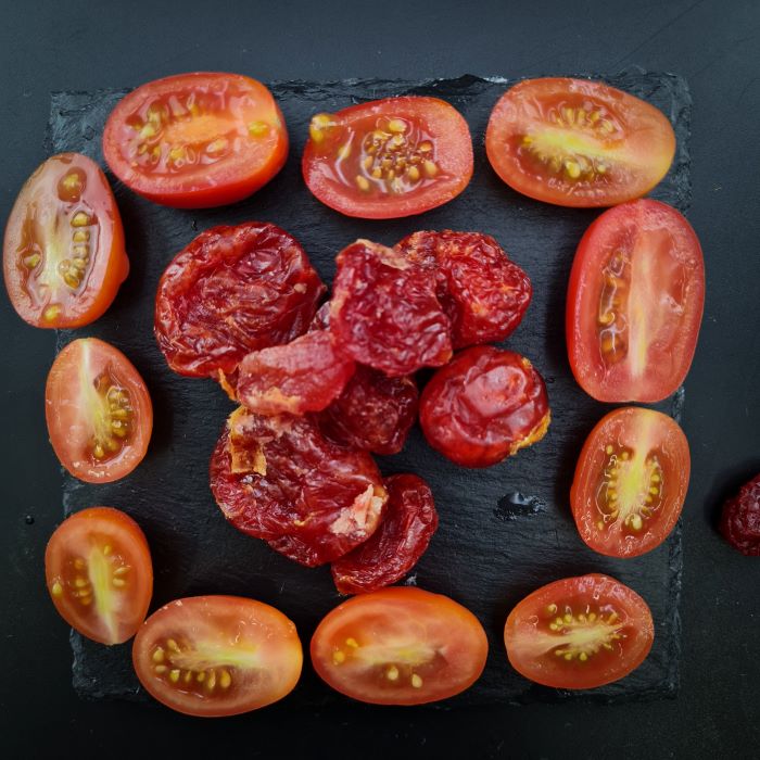 Жавети, карамелизация киршу томати