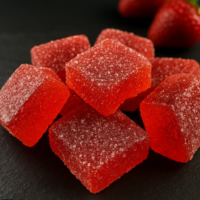 Zemeņu košļājamas konfektes