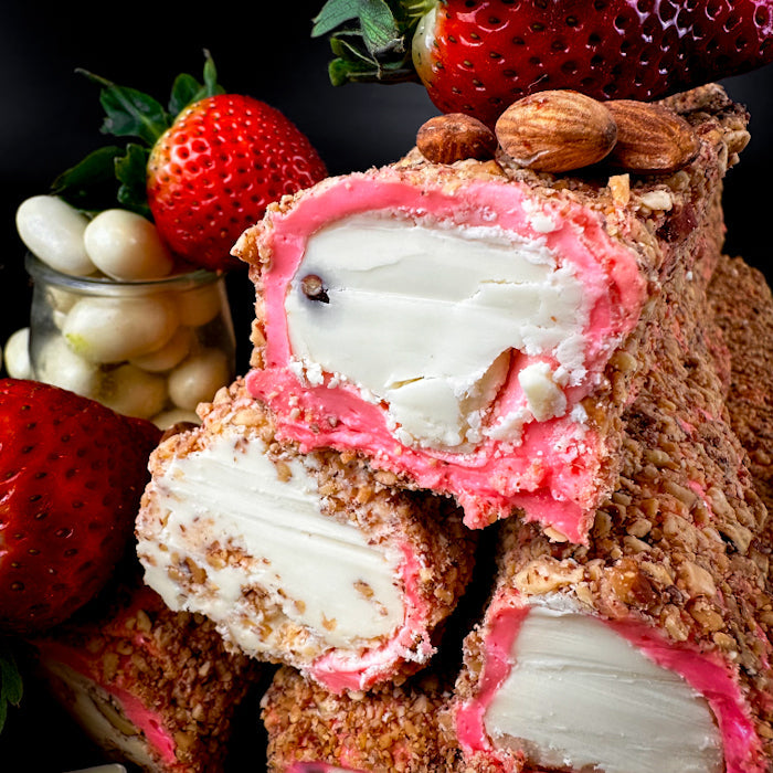 Земеню лукумс с шоколадными кремами и манделем