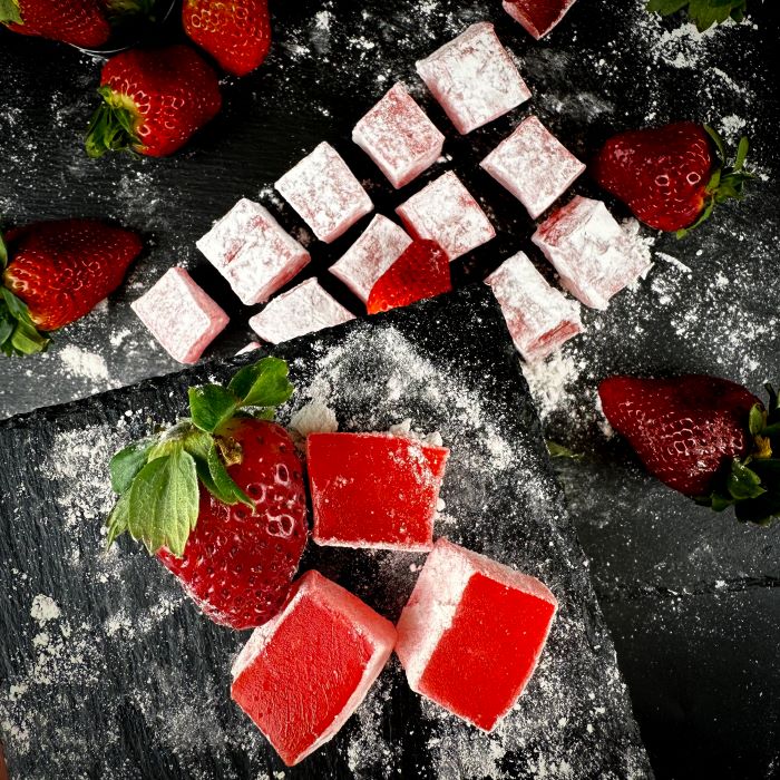 Zemeņu lukums kubiņos