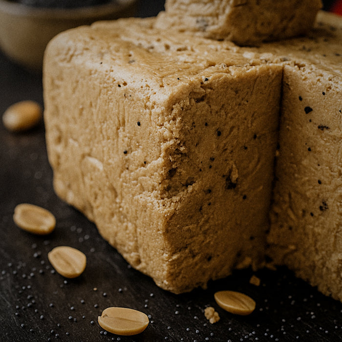 Halva zemesriekstu ar magonēm